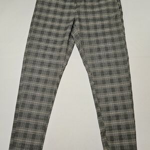 Hybrid & Co Women’s 2X Stretch Plaid Skinny Pants - Checkered Trousers